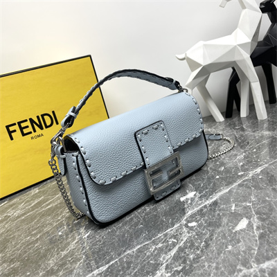 Fen.di Baguette MiniSelleria bag with 309 hand-sewn topstitches