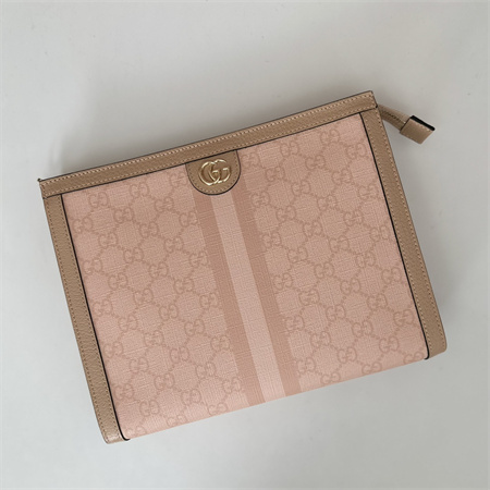 Gu.cci Ophidia GG Pouch Supreme Canvas Dusty Pink 625549