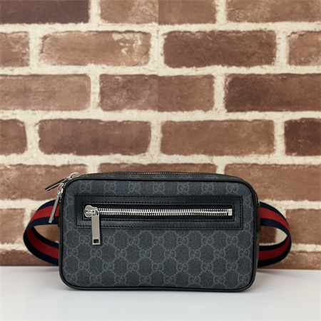 Gucci GG BELT BAG WITH ZIP POCKET Black 792094