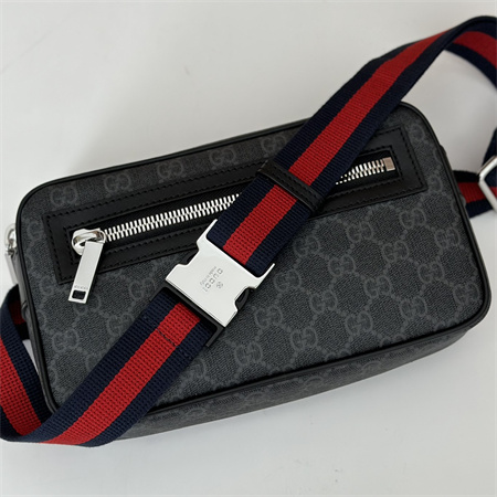 Gucci GG BELT BAG WITH ZIP POCKET Black 792094