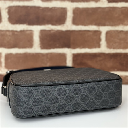 Gucci GG CROSS-BODY BAG Black GG Supreme canvas and Leather Trim 792097