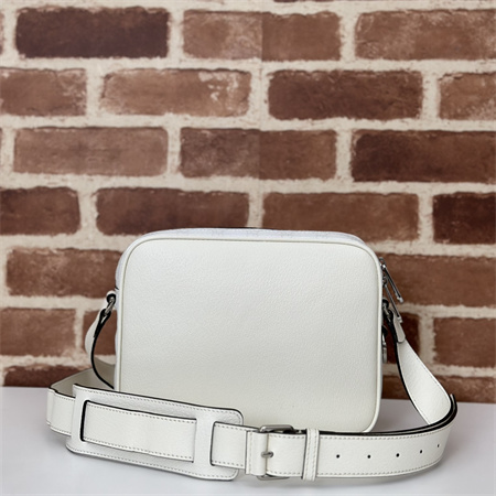Gucci SMALL GG CROSSBODY BAG WITH TAG White leather and White GG Supreme canvas 795464