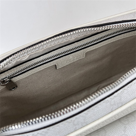 Gucci SMALL GG CROSSBODY BAG WITH TAG White leather and White GG Supreme canvas 795464