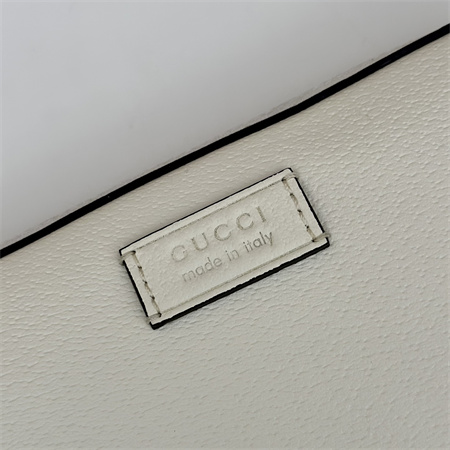 Gucci SMALL GG CROSSBODY BAG WITH TAG White leather and White GG Supreme canvas 795465