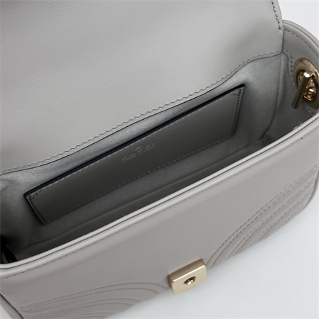 Gu.cci GG Marmont  MINI TOP HANDLE BAG Lt Grey 811238