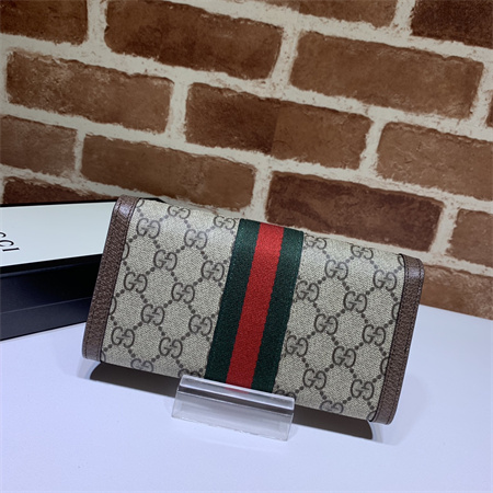 Gu.cci Ophidia Continental Wallet GG Supreme Canvas 523153