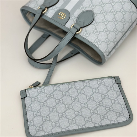 Gucci OPHIDIA MINI TOTE BAG Dusty Blue 811716