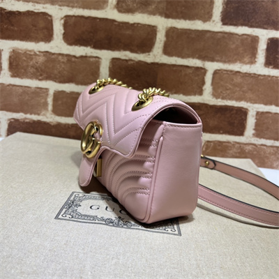 Gu.cci GG Marmont  Small  Shoulder Bag Pink 446744