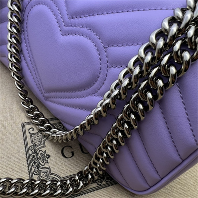 Gu.cci GG Marmont  Small  Shoulder Bag Purple 446744