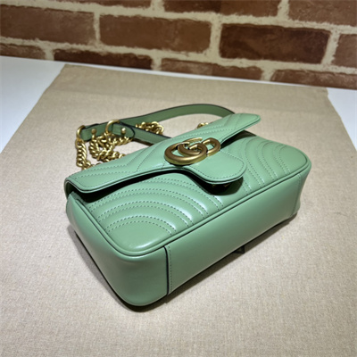 Gu.cci GG Marmont  Small Shoulder Bag Green 446744