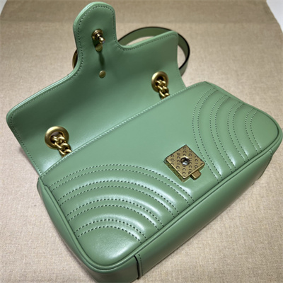 Gu.cci GG Marmont  Small Shoulder Bag Green 446744
