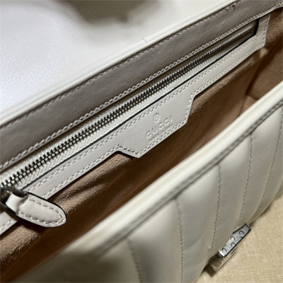 Gu.cci GG Marmont Medium Shoulder Bag White 443497