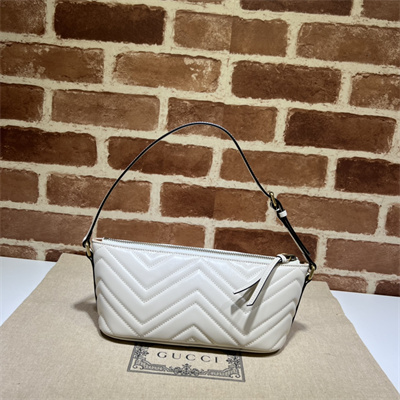 Gu.cci GG Marmont Shoulder Bag White 739166