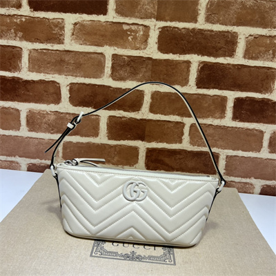 Gu.cci GG Marmont Shoulder Bag White 739166