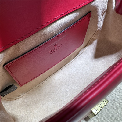 Gu.cci GG Marmont Mini Shoulder Bag Red 739682