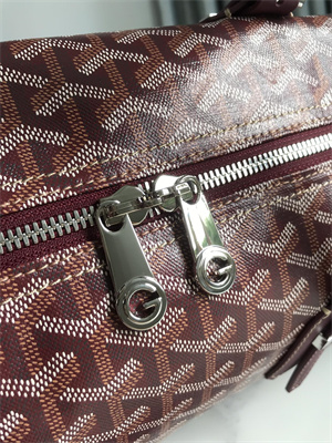 Goyard Boston 45 Bag In Goyardine Canvas & Cervon Calfskin