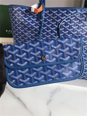 Goyard Saint Louis GM Bag In Goyardine Canvas & Chevroches Calfskin