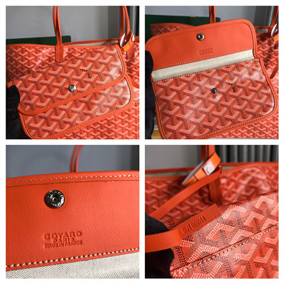 Goyard Saint Louis GM Bag In Goyardine Canvas & Chevroches Calfskin