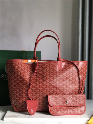 Goyard Saint Louis PM Bag In Goyardine Canvas & Chevroches Calfskin