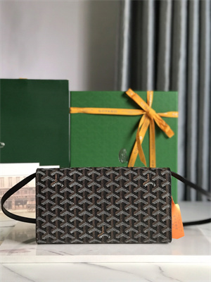 Goyard Monte-Carlo PM Clutch Goyardine Canvas & Cervon Calfskin