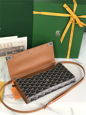 Goyard Monte-Carlo PM Clutch Goyardine Canvas & Cervon Calfskin