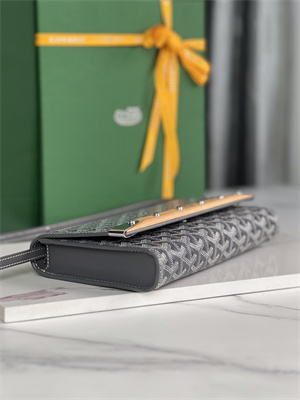 Goyard Monte-Carlo PM Clutch Goyardine Canvas & Cervon Calfskin