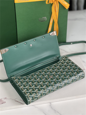 Goyard Monte-Carlo PM Clutch Goyardine Canvas & Cervon Calfskin