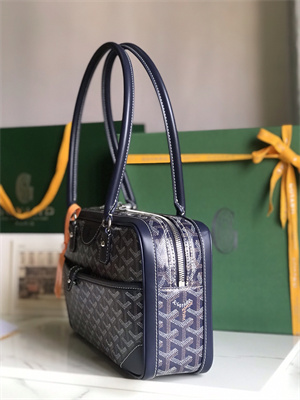 Goyard Saint Martin Handbag In Goyardine Canvas & Chevroches Calfskin