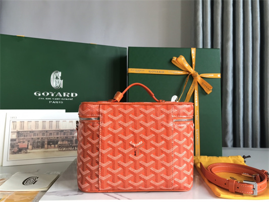 Goyard Muse Vanity Case In Goyardine Canvas & Cervon Calfskin