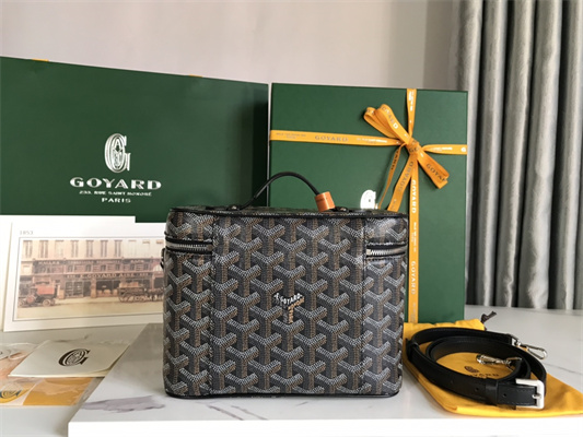 Goyard Muse Vanity Case In Goyardine Canvas & Cervon Calfskin