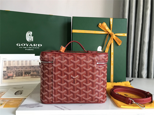 Goyard Muse Vanity Case In Goyardine Canvas & Cervon Calfskin