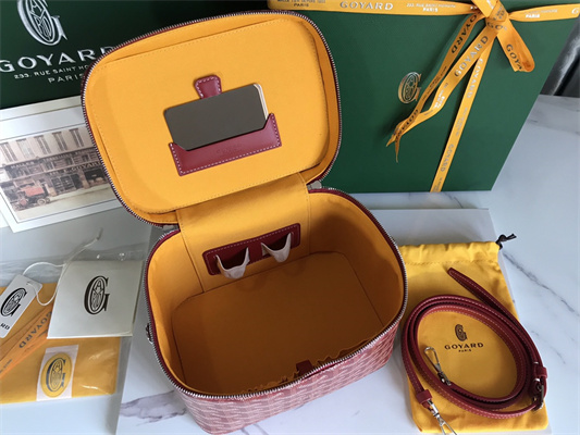 Goyard Muse Vanity Case In Goyardine Canvas & Cervon Calfskin