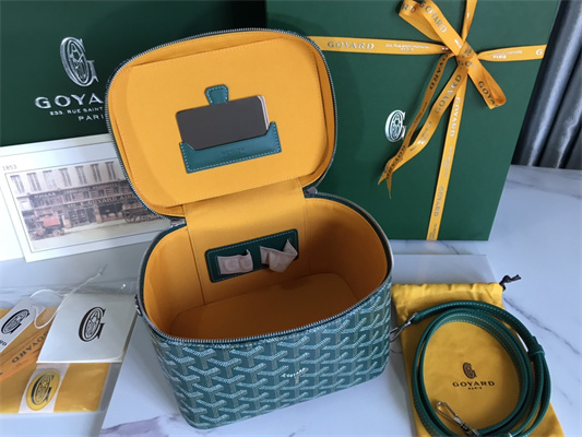 Goyard Muse Vanity Case In Goyardine Canvas & Cervon Calfskin