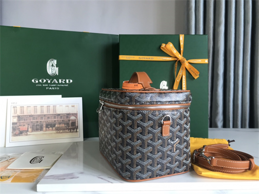 Goyard Muse Vanity Case In Goyardine Canvas & Cervon Calfskin