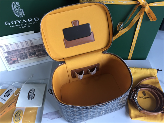 Goyard Muse Vanity Case In Goyardine Canvas & Cervon Calfskin