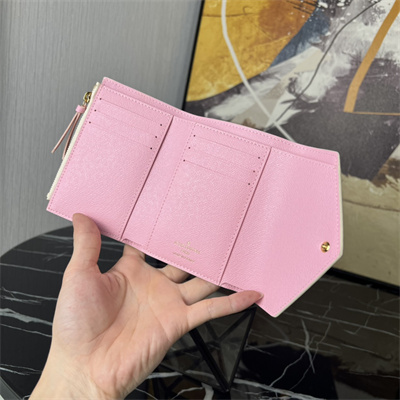 L.V Victorine Wallet Damier coated canvas Peach Pink N40750
