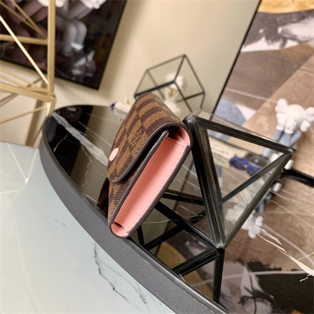 L.V Rosalie Coin Purse Damier Ebene Canvas Inside Pink N64423