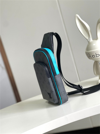 L.V Avenue Slingbag PM Monogram Eclipse Reverse coated canvas Turquoise M11703