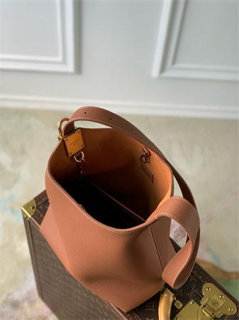 L.V Low Key Hobo PM Bag Smooth Calfskin Cognac M25354