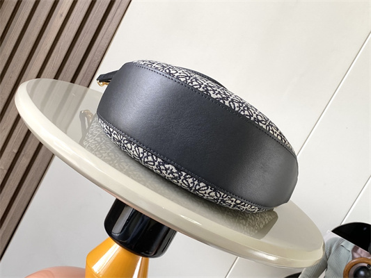 Loewe Luna bag in Anagram jacquard and classic calfskin