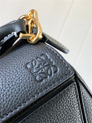 Loewe Mini Puzzle Bag In Soft Grained Calfskin Black