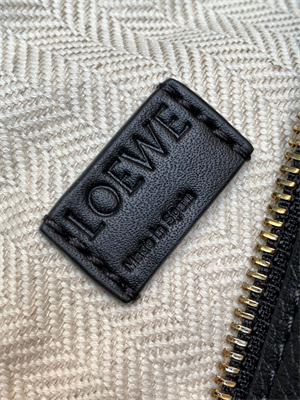 Loewe Mini Puzzle Bag In Soft Grained Calfskin Black
