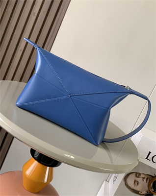 Loewe Puzzle Fold Wash Bag In Shiny Calfskin