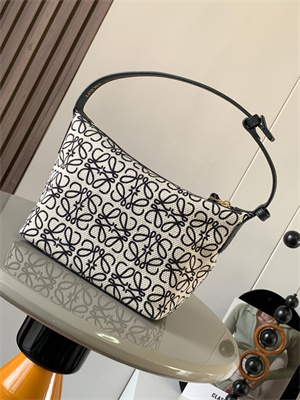 Loewe Cubi Bag In Anagram Jacquard and Calfskin