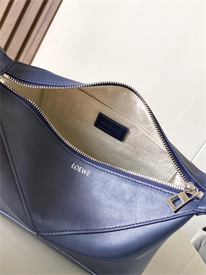 Loewe Puzzle Fold Wash Bag In Shinny Calfskin