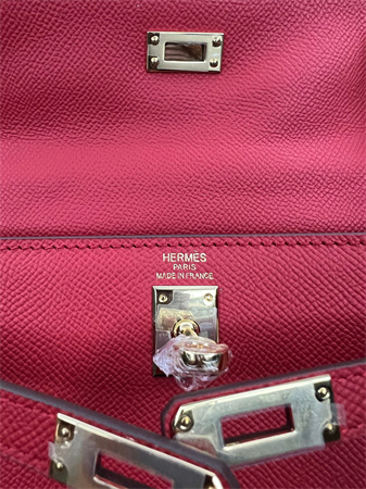 Kelly Sellier Bag Epsom Leather 25/28CM Gold/Silver Hardware In Red Color