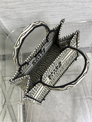 CD Miss Dior Small Book Tote Allover Emb Green