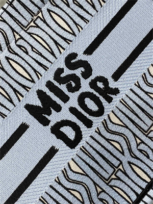 CD Miss Dior Small Book Tote Allover Emb Pale Blue