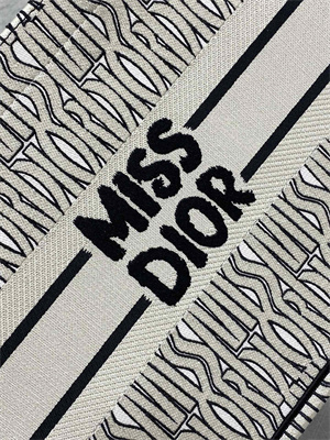 CD Miss Dior Medium Book Tote Allover Emb Green