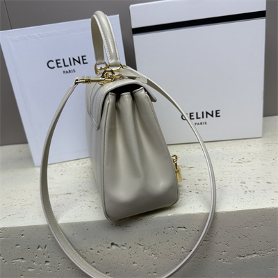 Celine Small 16 Bag In Satined Calfskin Grey